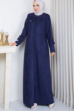 Şerit Detaylı Süet  Kaban 828 -Laci