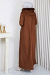 Kürk Yaka Detaylı Süet Mont 1038 - taba